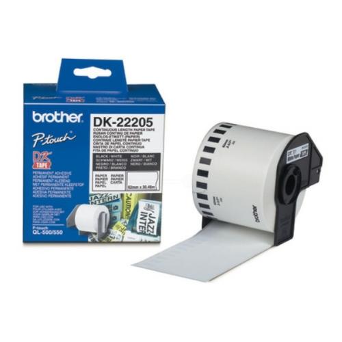 Brother étiquettes blanc (DK22205), 62mm