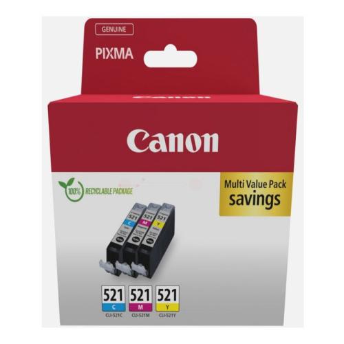 Canon cartouche d'impression cyan / magenta / jaune (2934B010 / CLI521) (multipack)