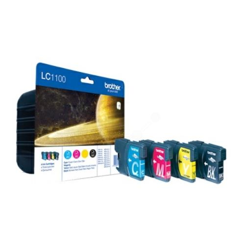 Brother cartouche d'impression noir / cyan / magenta / jaune (LC1100VALBPDR) (multipack)