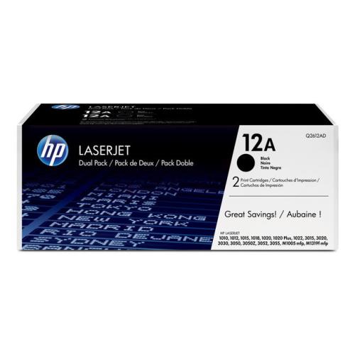 HP toner noir (Q2612AD / 12AD) (Double Pack)