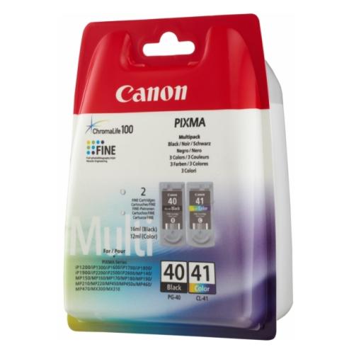 Canon cartouche d'impression noir / couleur (0615B036 / PG40+CL41) (Double Pack, multipack)