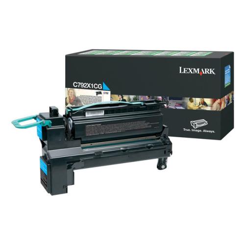 Lexmark toner cyan (C792X1CG / 0C792X1CG) (Retour, grande capacité)