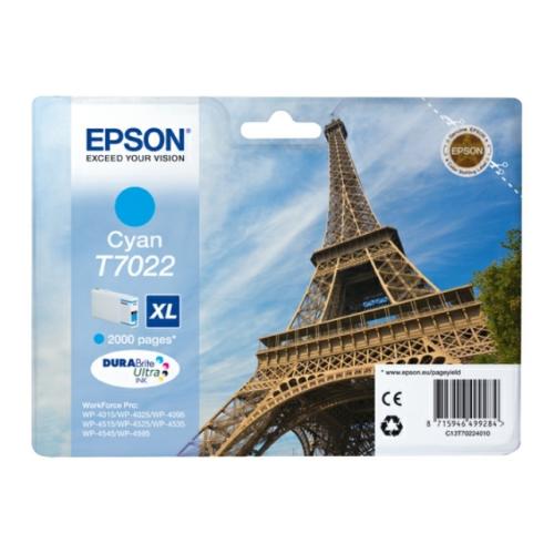 Epson cartouche d'impression cyan (C13T70224010 / T7022)