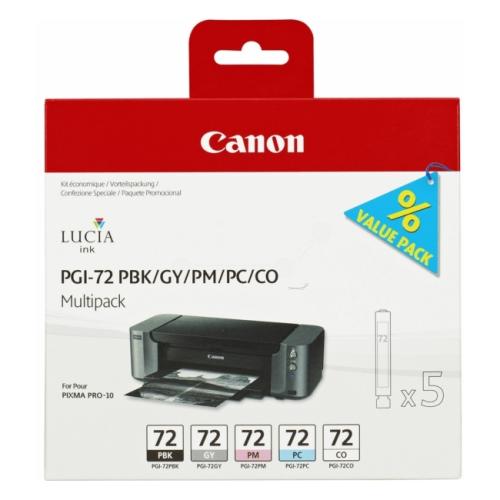 Canon cartouche d'impression photo noire / photo cyan / photo magenta / gris / optimizer (6403B007 / PGI72) (multipack)