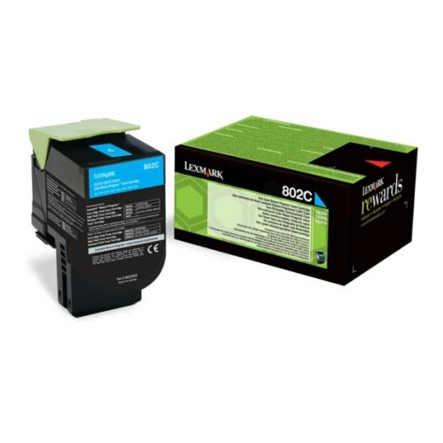 Lexmark toner cyan (80C20C0 / 802C) (Retour)