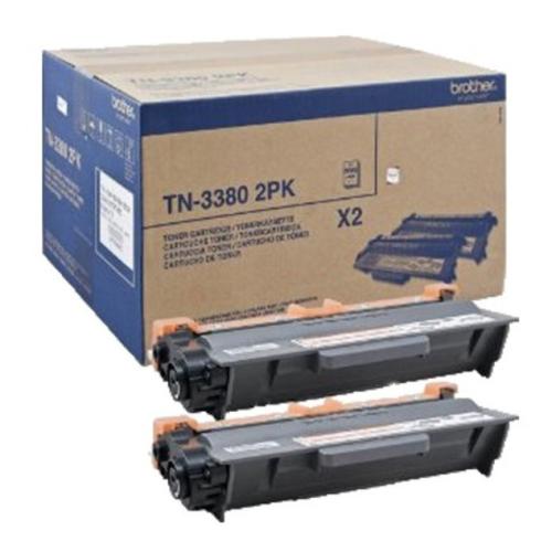 Brother toner noir (TN3380TWIN / TN33802PK) (Double Pack, grande capacité)