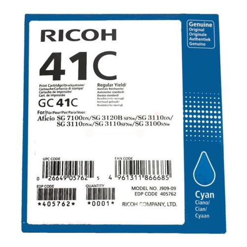 Ricoh cartouche d'impression cyan (405762 / GC41C)