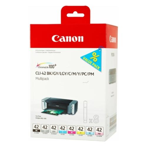 Canon cartouche d'impression noir / cyan / magenta / jaune / photo cyan / photo magenta / gris / gris clair (6384B010 / CLI42) (multipack)