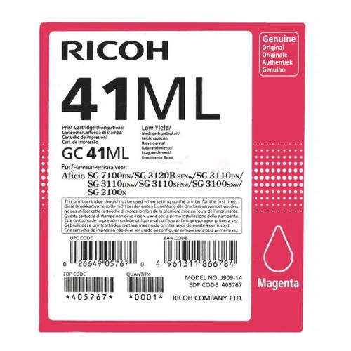 Ricoh cartouche d'impression magenta (405767 / GC41ML)