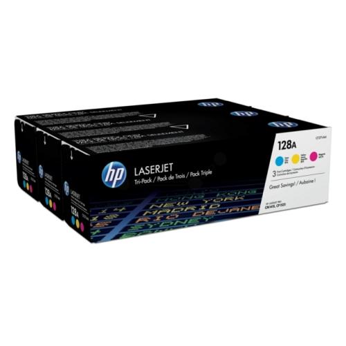 HP toner cyan / magenta / jaune (CF371AM / 128A) (multipack)