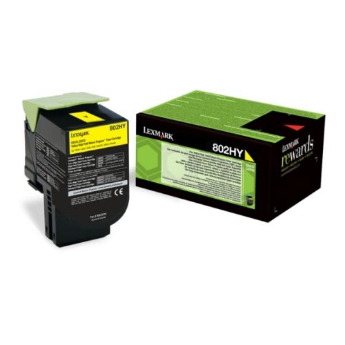 Lexmark toner jaune (80C2HY0 / 802HY) (Retour)