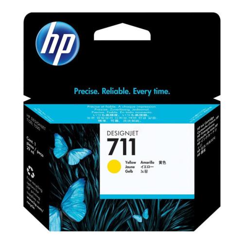 HP cartouche d'impression jaune (CZ132A / 711)