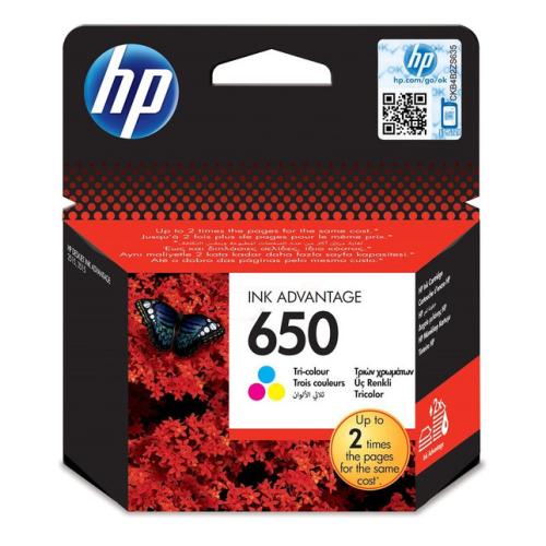 HP cartouche d'impression couleur (CZ102AE / 650)