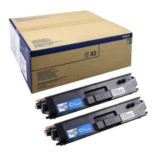 Brother toner cyan (TN900CTWIN) (Double Pack)