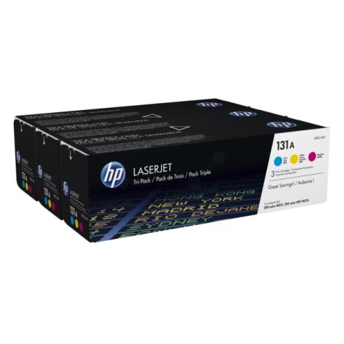 HP toner cyan / magenta / jaune (U0SL1AM / 131A) (rainbow kit)