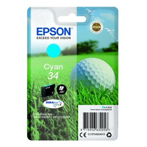 Epson cartouche d'impression cyan (C13T34624010 / 34)