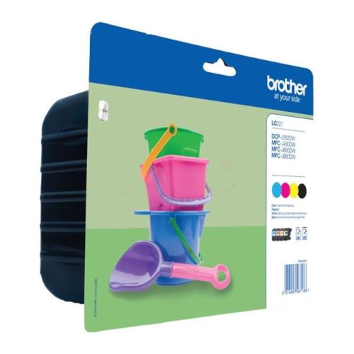 Brother cartouche d'impression noir / cyan / magenta / jaune (LC221VALBP) (multipack)