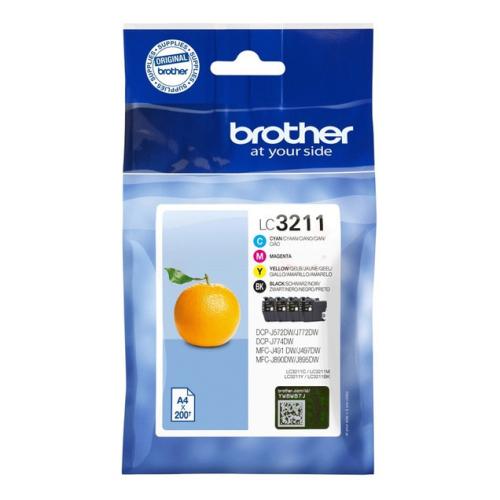 Brother cartouche d'impression noir / cyan / magenta / jaune (LC3211VALDR /) (multipack)