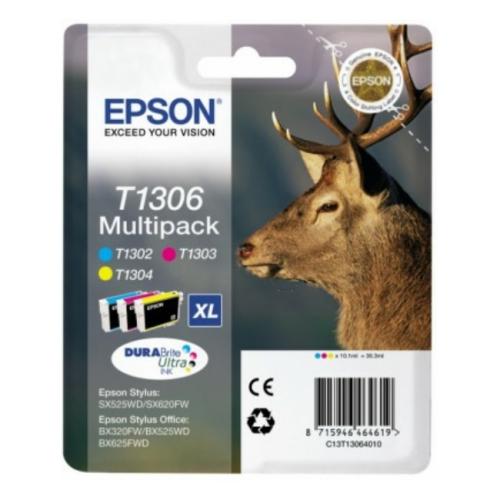 Epson cartouche d'impression cyan / magenta / jaune (C13T13064012 / T1306) (multipack)