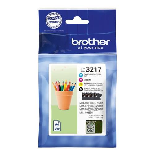 Brother cartouche d'impression noir / cyan / magenta / jaune (LC3217VALDR /) (multipack)