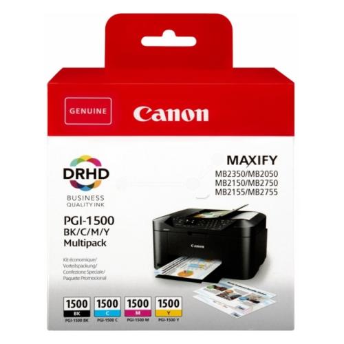 Canon cartouche d'impression noir / cyan / magenta / jaune (9218B005 / PGI1500BKCMY) (multipack)