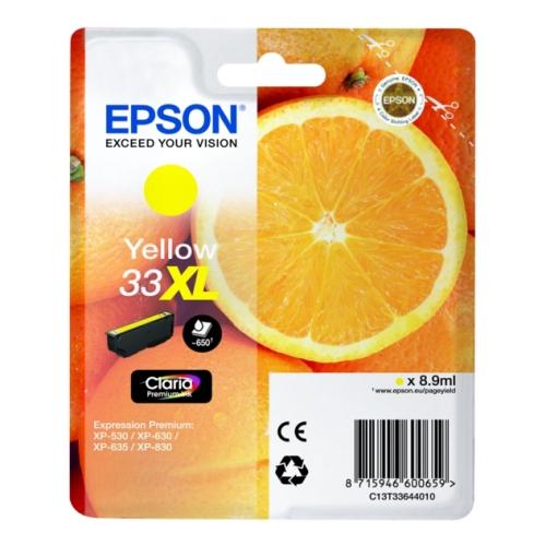 Epson cartouche d'impression jaune (C13T33644012 / 33XL) (grande capacité)