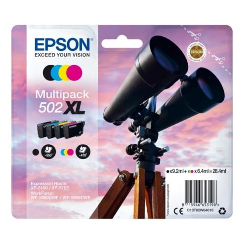 Epson cartouche d'impression noir / cyan / magenta / jaune (C13T02W64010 / 502XL) (multipack, grande capacité)