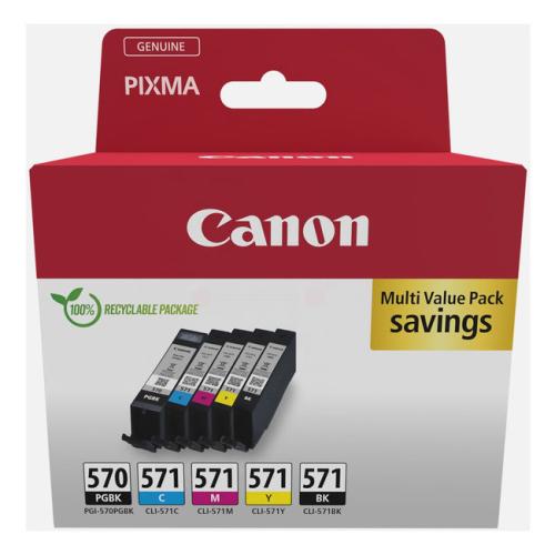 Canon cartouche d'impression noir / cyan / magenta / jaune (0372C004 / PGI570CLI571) (multipack)