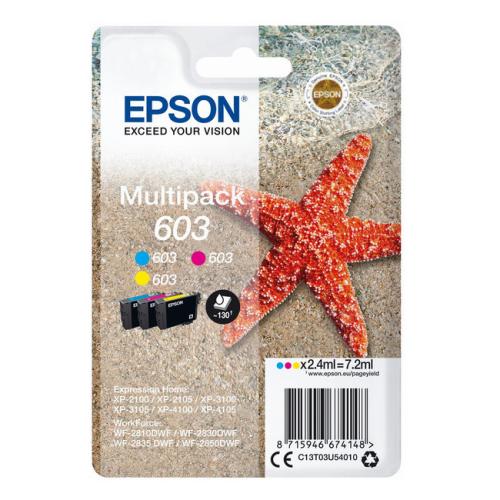 Epson cartouche d'impression cyan / magenta / jaune (C13T03U54010 / 603) (multipack)