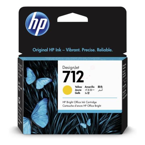 HP cartouche d'impression jaune (3ED69A / 712)