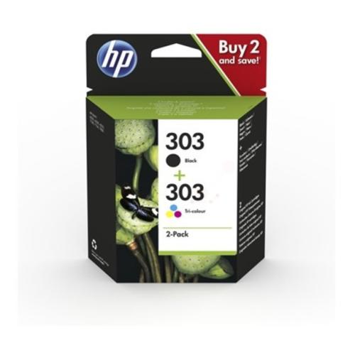 HP cartouche d'impression noir / couleur (3YM92AE / 303) (Double Pack, multipack)