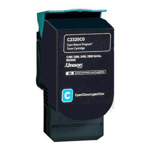 Lexmark toner cyan (C2320C0 / 0C2320C0) (Retour)