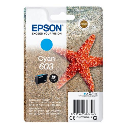 Epson cartouche d'impression cyan (C13T03U24010 / 603)