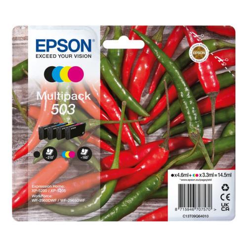 Epson cartouche d'impression noir / cyan / magenta / jaune (C13T09Q64010 / 503) (multipack)