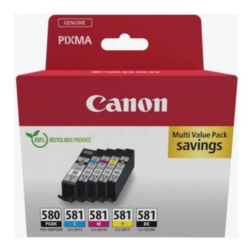 Canon cartouche d'impression noir / cyan / magenta / jaune (2078C008 / PGI580CLI581) (multipack)