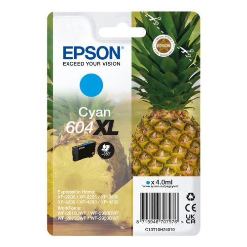 Epson cartouche d'impression cyan (C13T10H24010 / 604XL) (grande capacité)