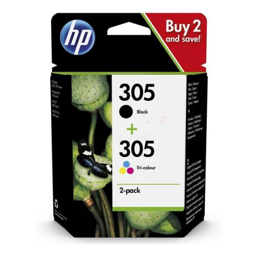 HP cartouche d'impression noir / couleur (6ZD17AE / 305) (Double Pack, multipack)