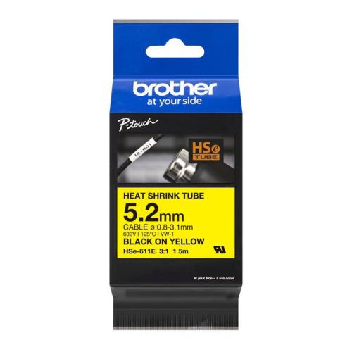 Brother heat shrink tube noir / jaune (HSE611E)