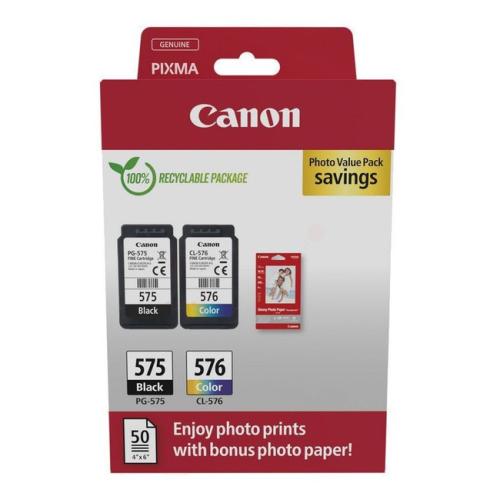 Canon cartouche d'impression noir / couleur (5438C004 / PG575CL576) (Double Pack, multipack)