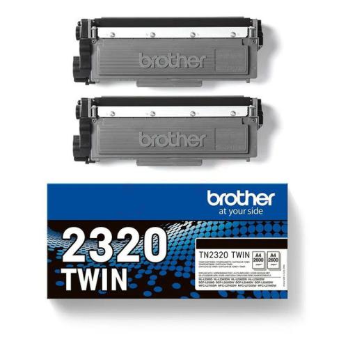 Brother toner noir (TN2320TWIN /) (Double Pack)