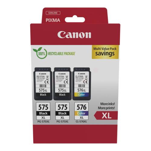 Canon cartouche d'impression noir / couleur (5437C004 / PG575XL+CL576XL) (multipack, grande capacité)