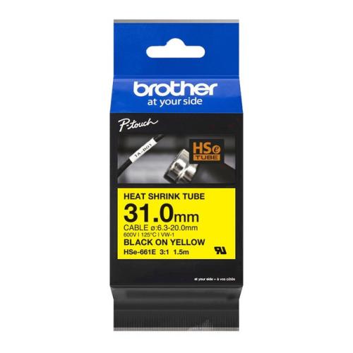 Brother heat shrink tube noir / jaune (HSE661E)