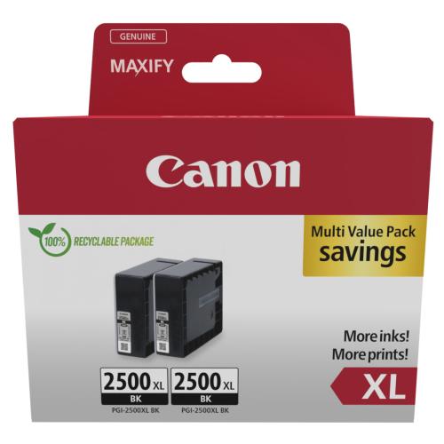 Canon cartouche d'impression noir (9254B011 / PGI2500XLBK) (Double Pack)