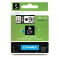 Dymo étiquettes noir sur transparent (45010 / S0720500), 12mm, laminé