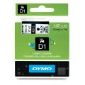 Dymo étiquettes noir sur blanc (45013 / S0720530), 12mm, laminé