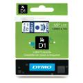 Dymo étiquettes bleu sur blanc (45014 / S0720540), 12mm, laminé