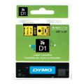 Dymo étiquettes noir sur jaune (40918 / S0720730), 9mm, laminé