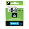 Dymo étiquettes noir sur transparent (45800 / S0720820), 19mm, laminé