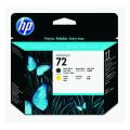 HP tête d'impression noir mat / jaune (C9384A / 72)