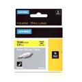 Dymo heat shrink tube noir sur jaune (18056 / S0718310), 12mm